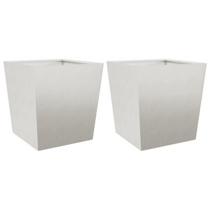 vidaXL Jardinières 2 Pièces 50x50x50 cm acier inoxydable
