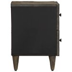 vidaXL Table de chevet gris clair 40x33x46 cm bois de manguier solide