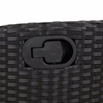 vidaXL Ensemble à manger de jardin 9Pièces coussins noir résine tressée