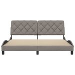 vidaXL Cadre de lit sans matelas taupe 180x200 cm tissu