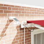 vidaXL Auvent Rétractable Rouge 350 x 250 cm Polyester et métal