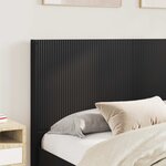 vidaXL Tête de lit Noir Bois d'ingénierie
