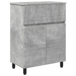 vidaXL Unité de vanité de salle de bain Gris béton 60 x 35 x 80 cm