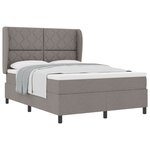Lit coffre vitaXL avec matelas en taupe  160x200 cm tissu