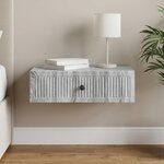vidaXL Table d'appoint murale Sonoma gris 59 x 34 5 x 17 cm
