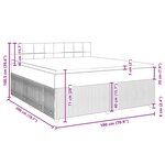 vidaXL Sommier à lattes de lit avec matelas Rose 180x200 cm Velours