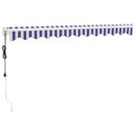 vidaXL Auvent rétractable automatique bleu et blanc 3 5x2 5 m