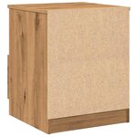 vidaXL Table de chevet chêne artisanal 40x40x50 cm bois d’ingénierie