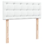 vidaXL Sommier à lattes de lit avec matelas Blanc 120x200cm Similicuir