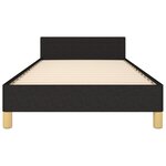 vidaXL Cadre de lit sans matelas noir 100x200 cm tissu