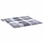 vidaXL Coussins de chaise de jardin lot de 4 carreaux gris 40x40x4 cm