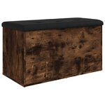 vidaXL Banc de rangement chêne fumé 82x42x45 cm Bois d'ingénierie