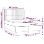 vidaXL Sommier à lattes de lit matelas LED Gris foncé 140x200 cm Tissu