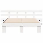 vidaXL Cadre de lit Blanc 140 x 190 cm Pin massif et pin massif
