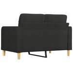 vidaXL Canapé à 2 places Noir 120 cm Tissu