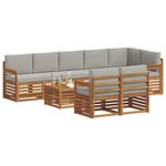 vidaXL Ensembles de canapés avec coussin 9 Pièces Gris Naturel et Clair