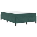 vidaXL Cadre de lit avec matelas Vert foncé 120 x 190 cm tissu