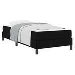 vidaXL Lit à ressorts avec matelas Noir 90 x 200 cm tissu