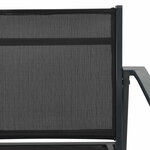 vidaXL Chaises de jardin 2 Pièces Noir et anthracite 53 5 x 59 x 77 cm