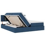 vidaXL Lit de rangement LED avec matelas Bleu 180 x 200 cm Tissu