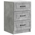 vidaXL Cabinet de chevet avec tiroir Gris béton 43 x 41 x 63 5 cm