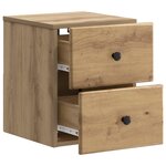 vidaXL Cabinet de chevet mural 2 pc Chêne artisanal 34 5 x 33 x 40 cm