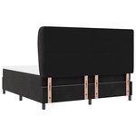 vidaXL Lit à ressorts avec matelas Noir 200 x 180 cm Polyester