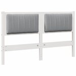 vidaXL Tête de lit capitonnée avec tête de lit Blanc 135 cm Pin massif