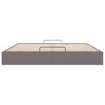 vidaXL Cadre de lit ottoman sans matelas gris 200x200 cm similicuir
