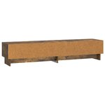 vidaXL Meuble TV Chêne fumé 147 x 34 5 x 30 cm Bois d'ingénierie