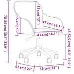 Chaise fauteuil siège pivotante de bureau informatique étude foncé velours gris 02_0024133