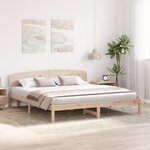 vidaXL Cadre de lit avec tête de lit 180x200 cm en bois massif de pin