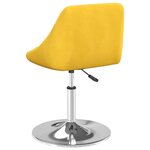 vidaXL Chaises à manger pivotantes lot de 2 jaune moutarde velours