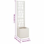 vidaXL Bac à Fleurs Blanc 36 x 36 x 140 cm Plastique