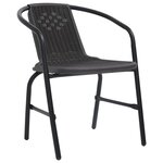 vidaXL Chaises de jardin lot de 8 Rotin plastique et acier 110 kg