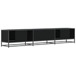 vidaXL Meuble TV noir 210x35x41 cm bois d'ingénierie