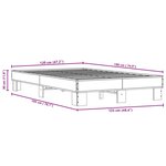 vidaXL Cadre de lit sans matelas chêne marron 120x190 cm