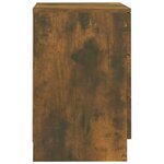 vidaXL Table de chevet Chêne fumé 38x35x56 cm Bois d'ingénierie