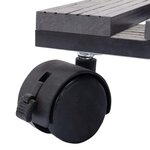 vidaXL Chariots à plantes 4 Pièces Gris 30x30x7 5 cm WPC