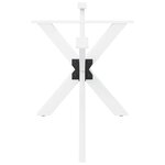 vidaXL Pied de table à manger en forme d'araignée  blanc  150 x 78 x (72-73) cm  acier