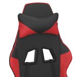 vidaXL Chaise de jeu de massage Noir et rouge Similicuir