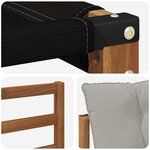 vidaXL Ensemble de canapés d'extérieur 6 Pièces Naturel et gris clair