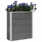 vidaXL Jardinière surélevée Gris 75 x 30 x 82 cm WPC et Aluminium