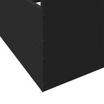 vidaXL Cadre de lit avec tiroirs noir 90x190 cm bois d'ingénierie