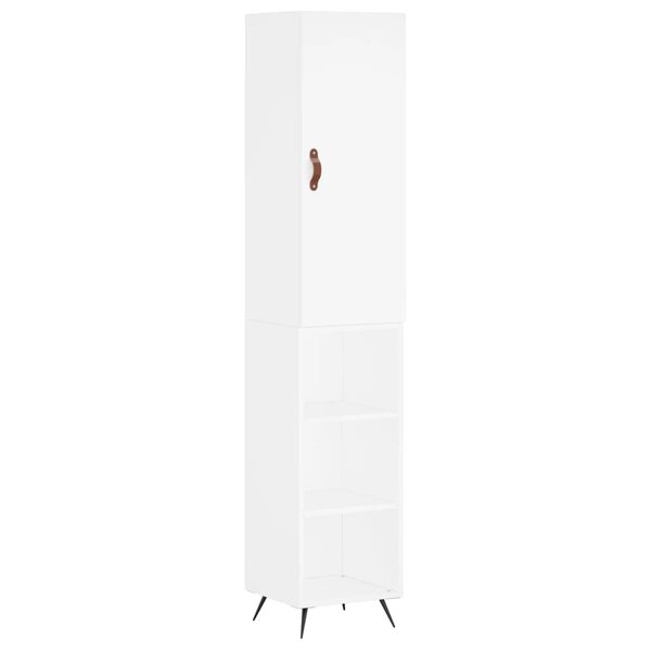 vidaXL Buffet haut Blanc 34 5x34x180 cm Bois d'ingénierie