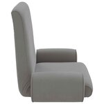vidaXL Fauteuil de sol ajustable Gris foncé Velours grainé