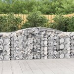 vidaXL Paniers à gabions arqués 8 Pièces 400x50x100/120 cm Fer galvanisé