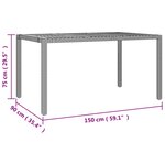 vidaXL Ensemble à manger de jardin 5 Pièces coussins gris résine tressée