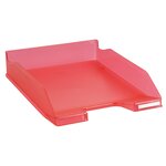 Corbeille À Courrier Combo Midi Translucide Grainé Linicolor - Framboise - X 6 - Exacompta