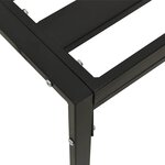 vidaXL Tabourets de jardin et coussins gris lot de 2 60x60x35 cm acier